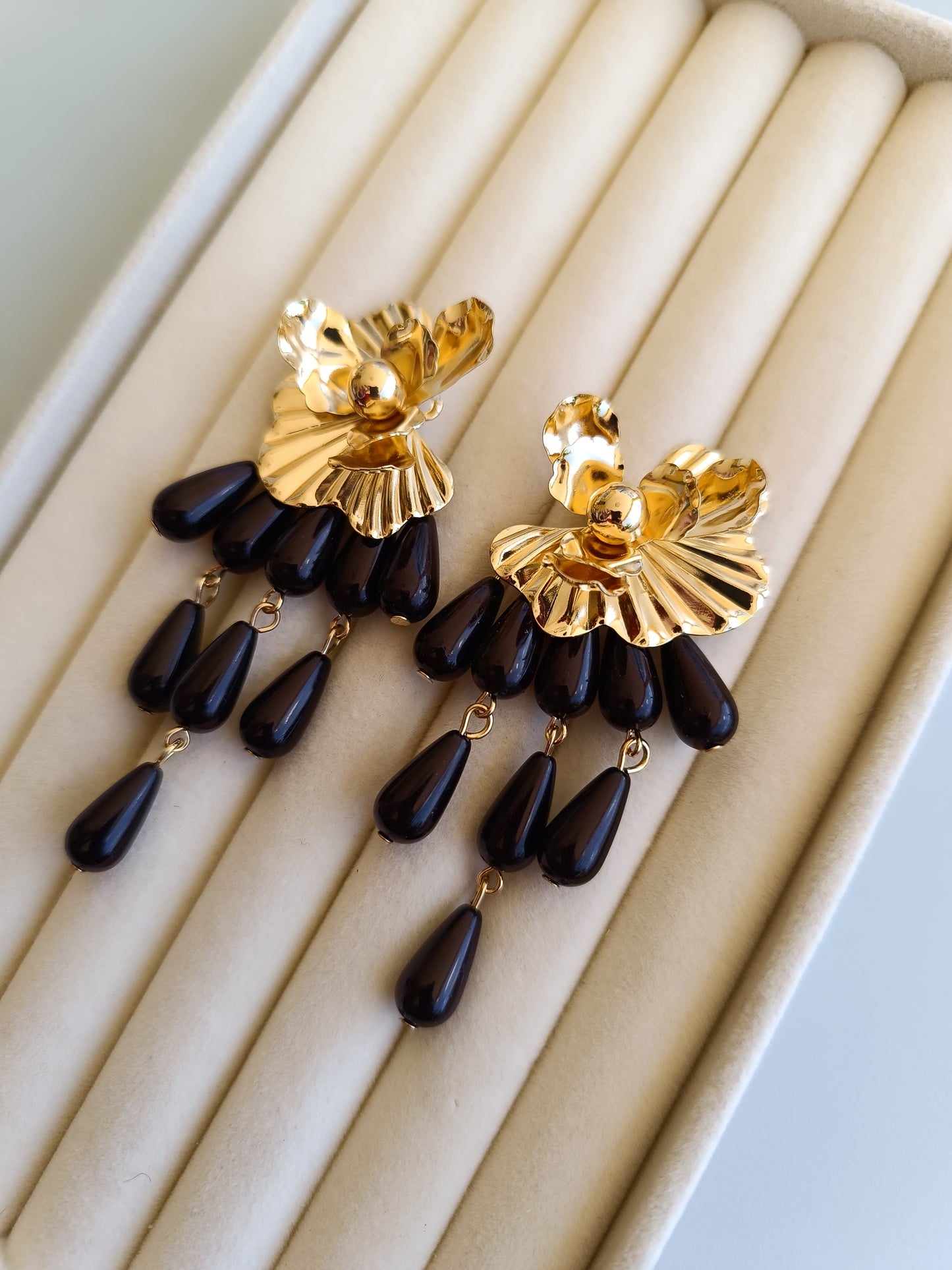 Pendientes "Eliche" negro