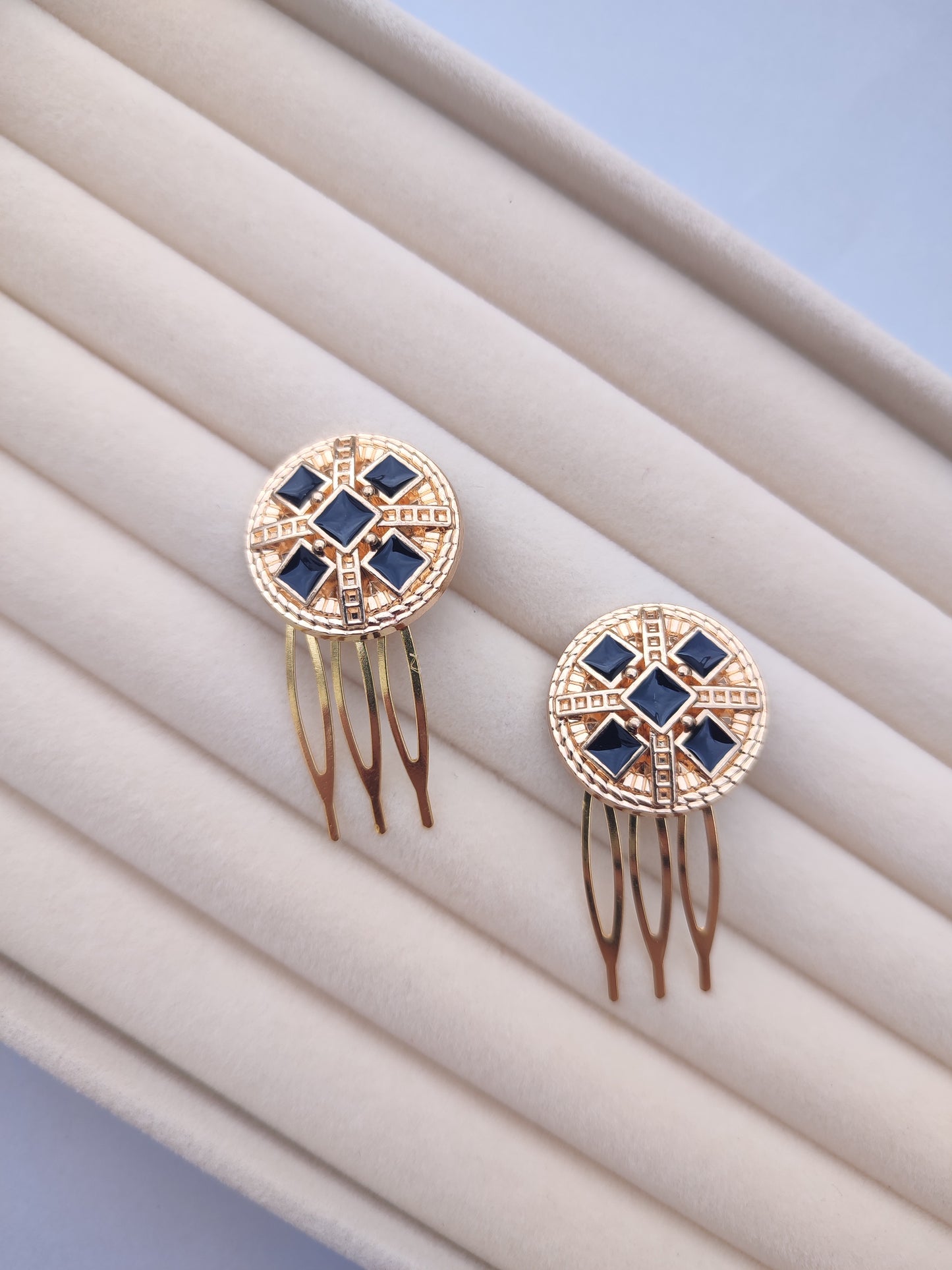 Pack 2 peinecillos moneda negro