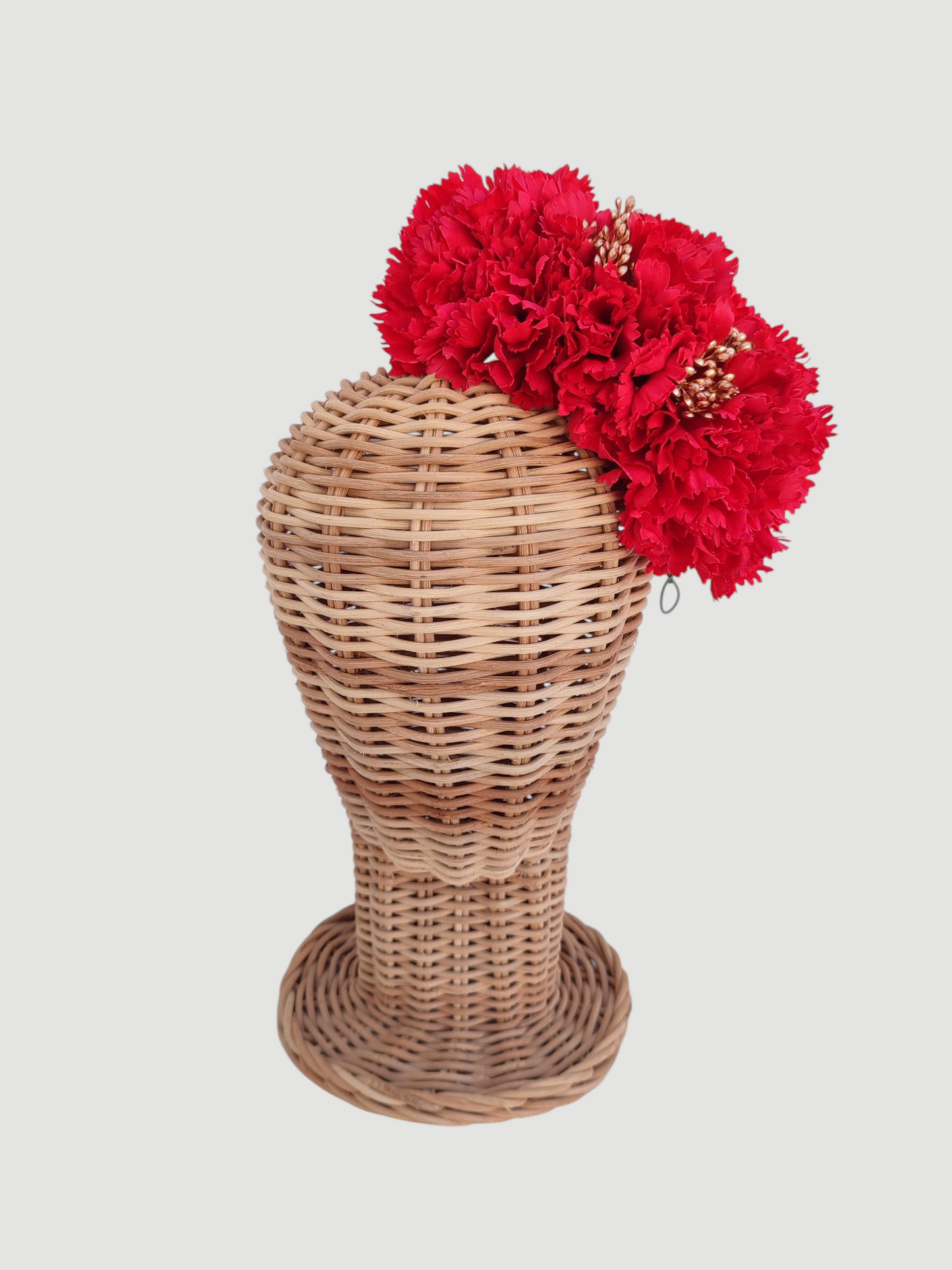 Corona maxi claveles roja