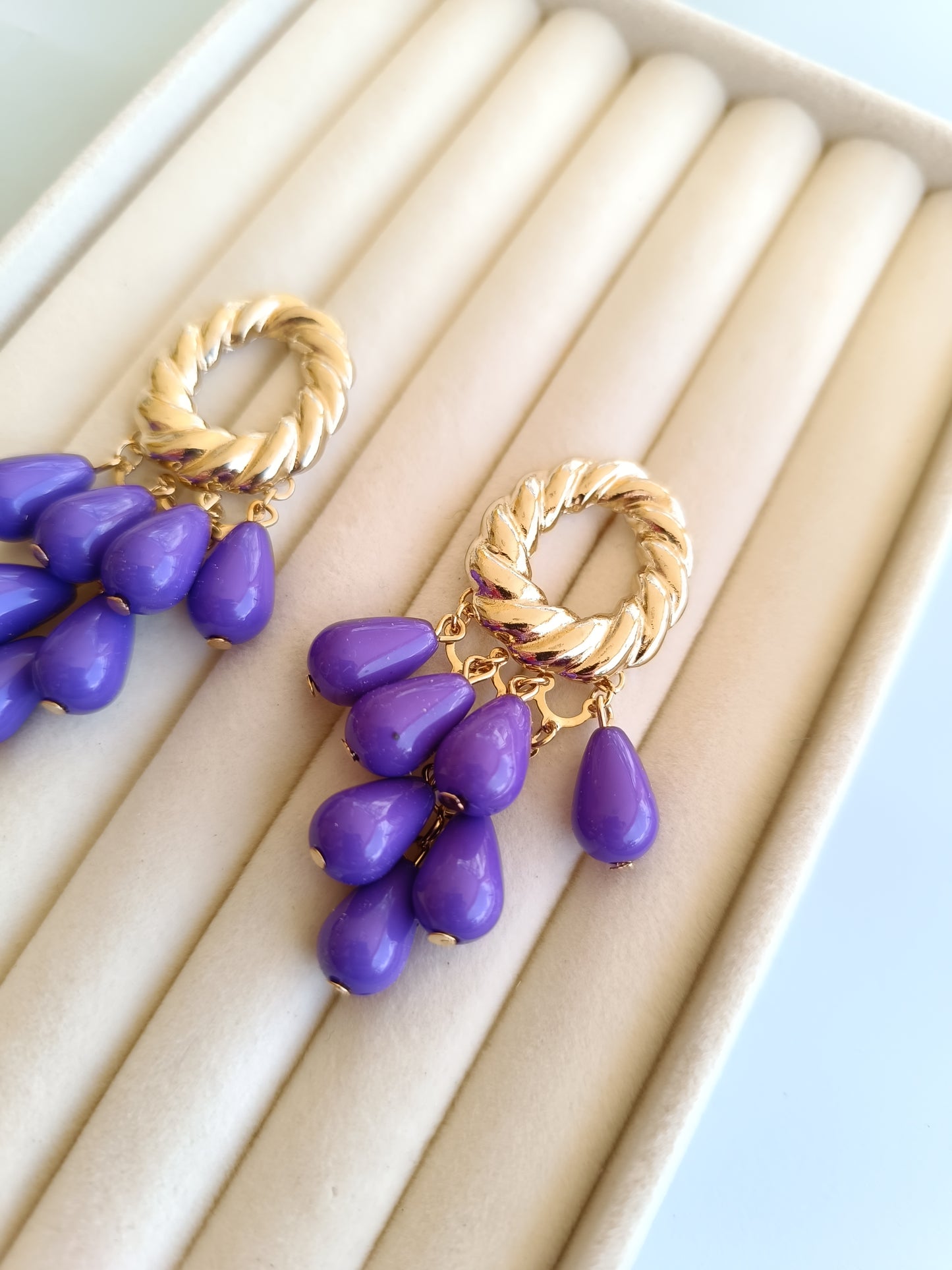 Pendientes "Almanzora" morados