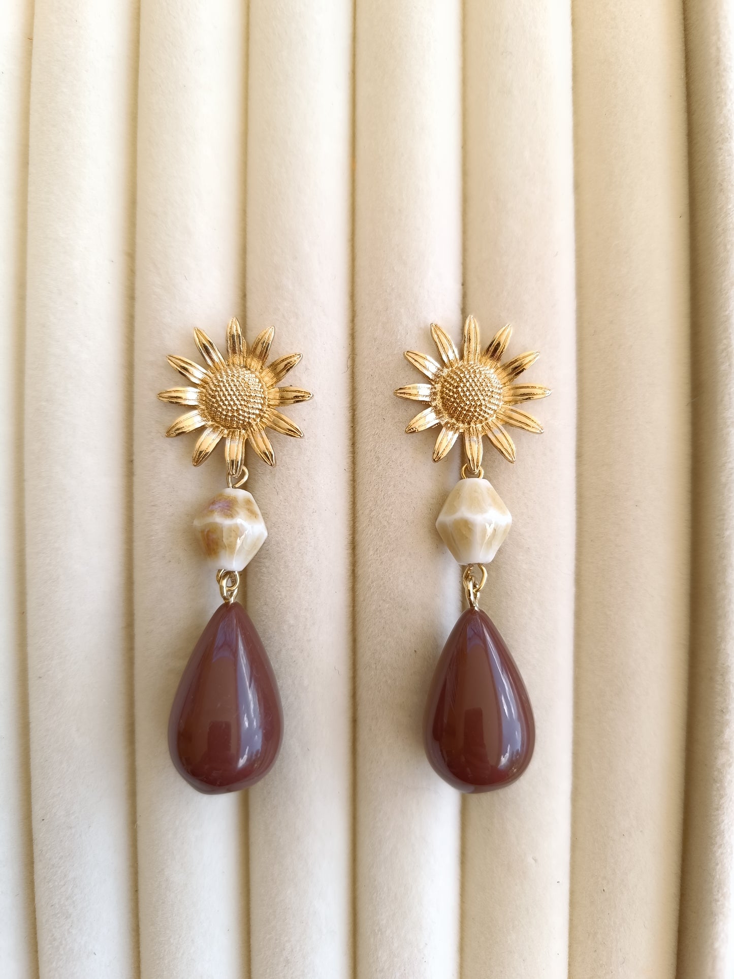 Pendientes "Soleá" marrón