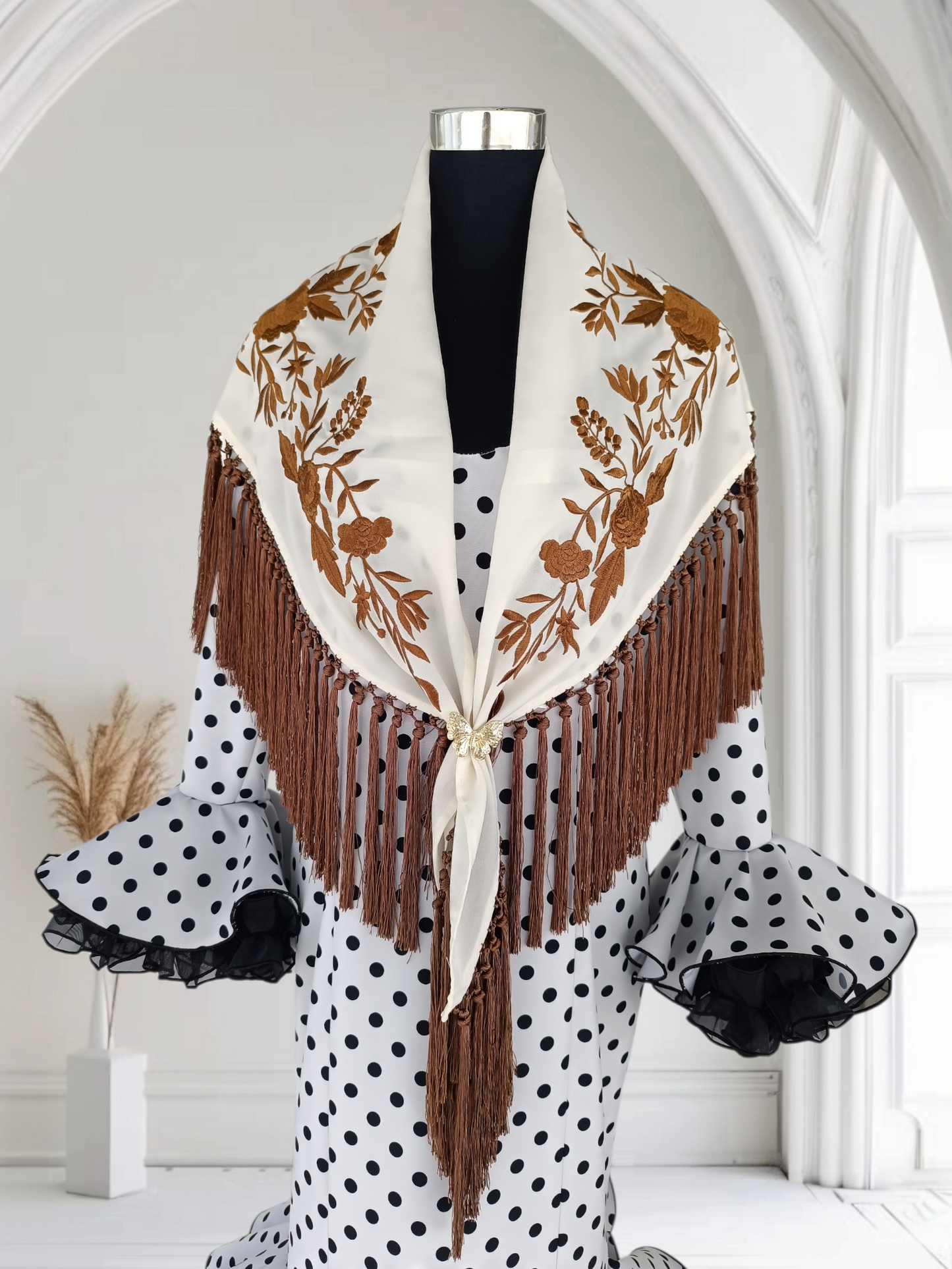 Mantón "Praga" beige