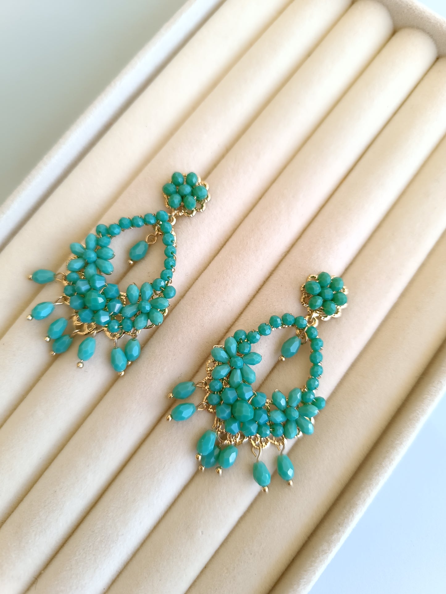 Pendientes "Jarama" aguamarina