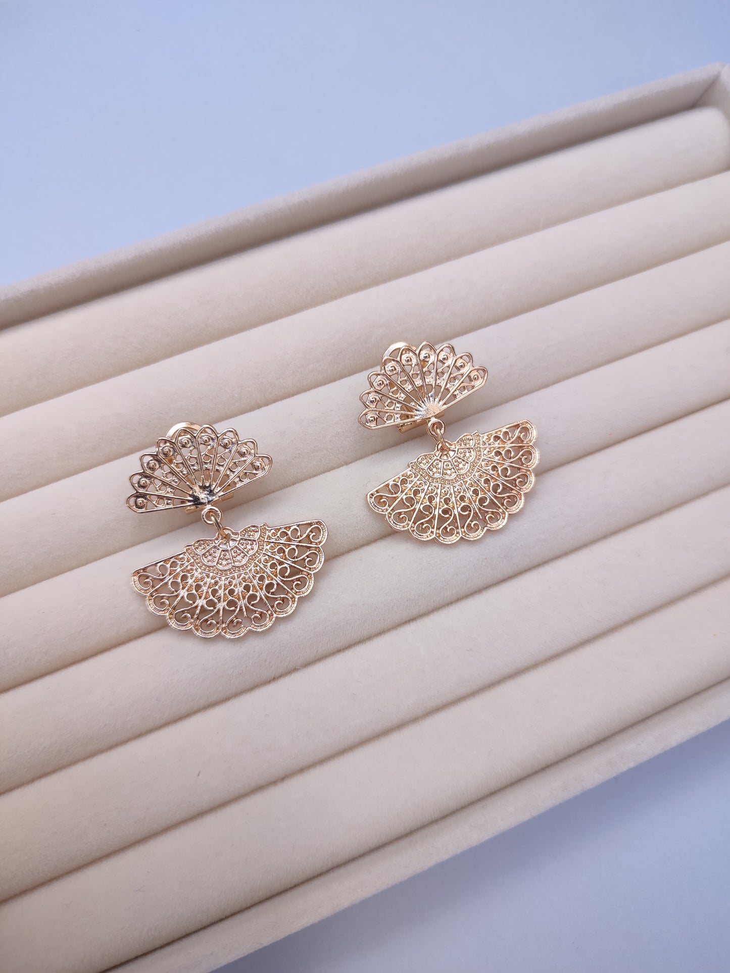 Pendientes abanico