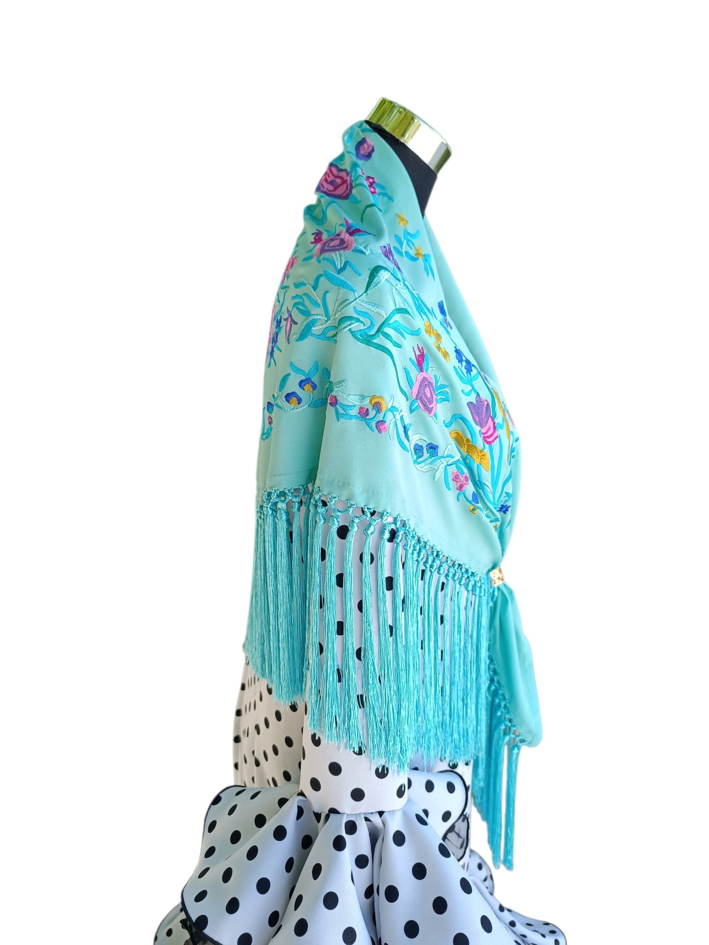 Aquablauer Schal „Triana“