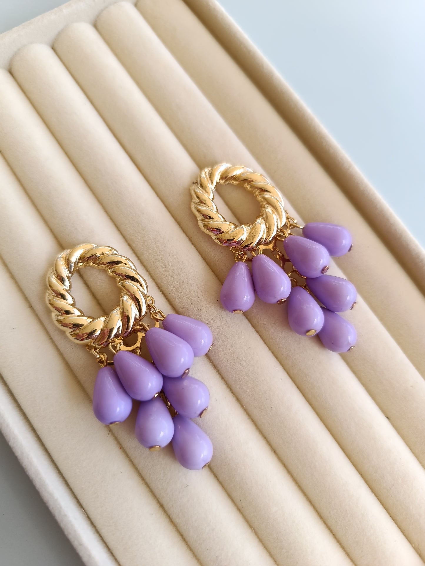 Pendientes "Almanzora" malva