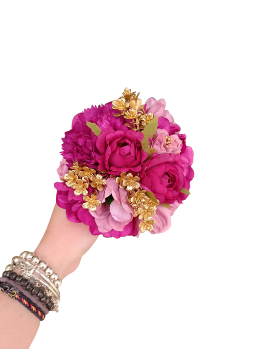 Ramillete buganvilla y rosa