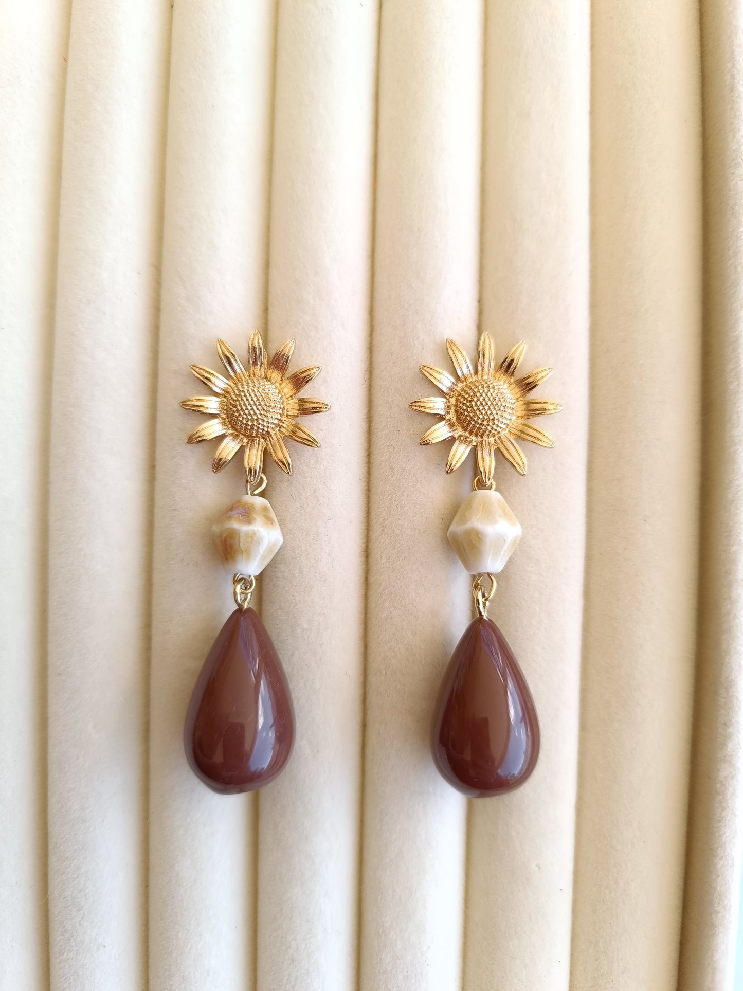 Pendientes "Soleá" marrón
