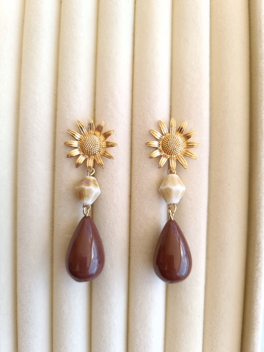 Pendientes "Soleá" marrón