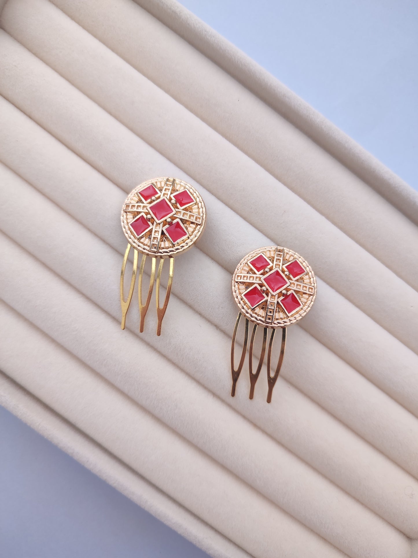 Pack 2 peinecillos moneda roja