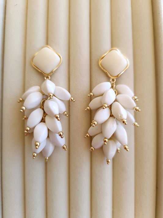 Pendientes "Ega" beige