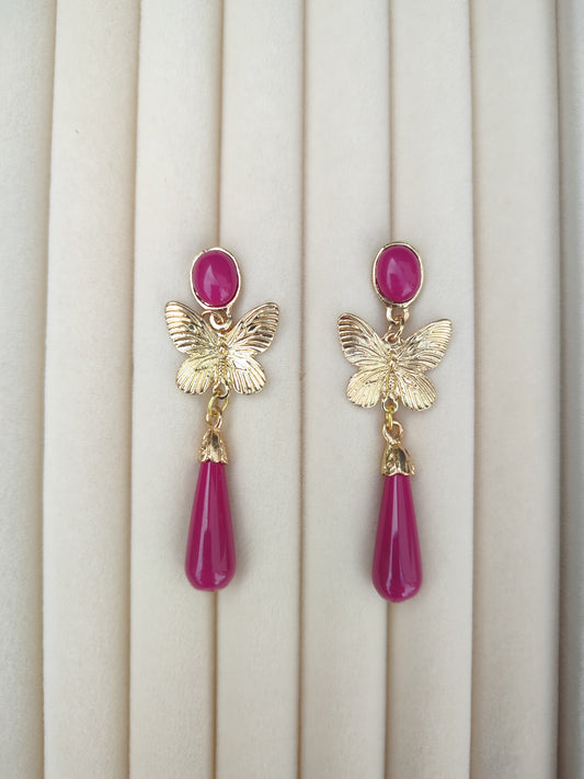 Pendientes mariposa buganvilla