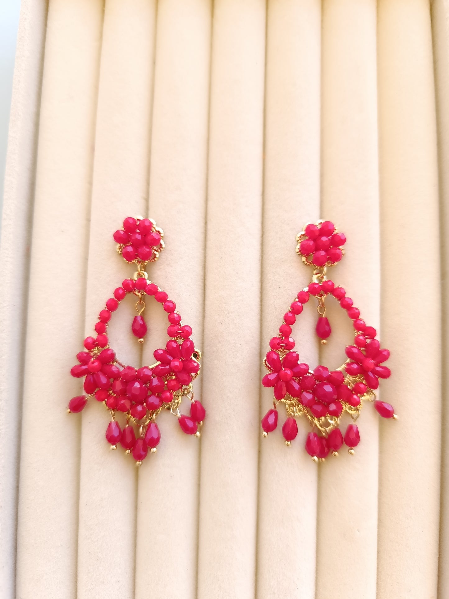 Pendientes "Jarama" rojo