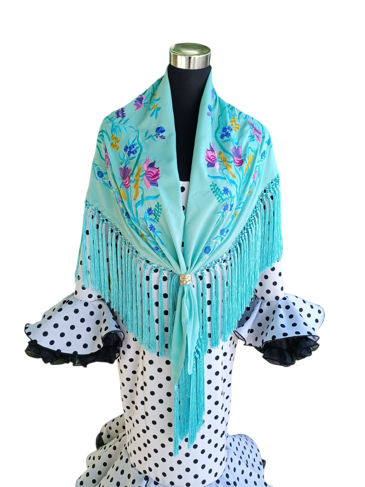 Aquablauer Schal „Triana“