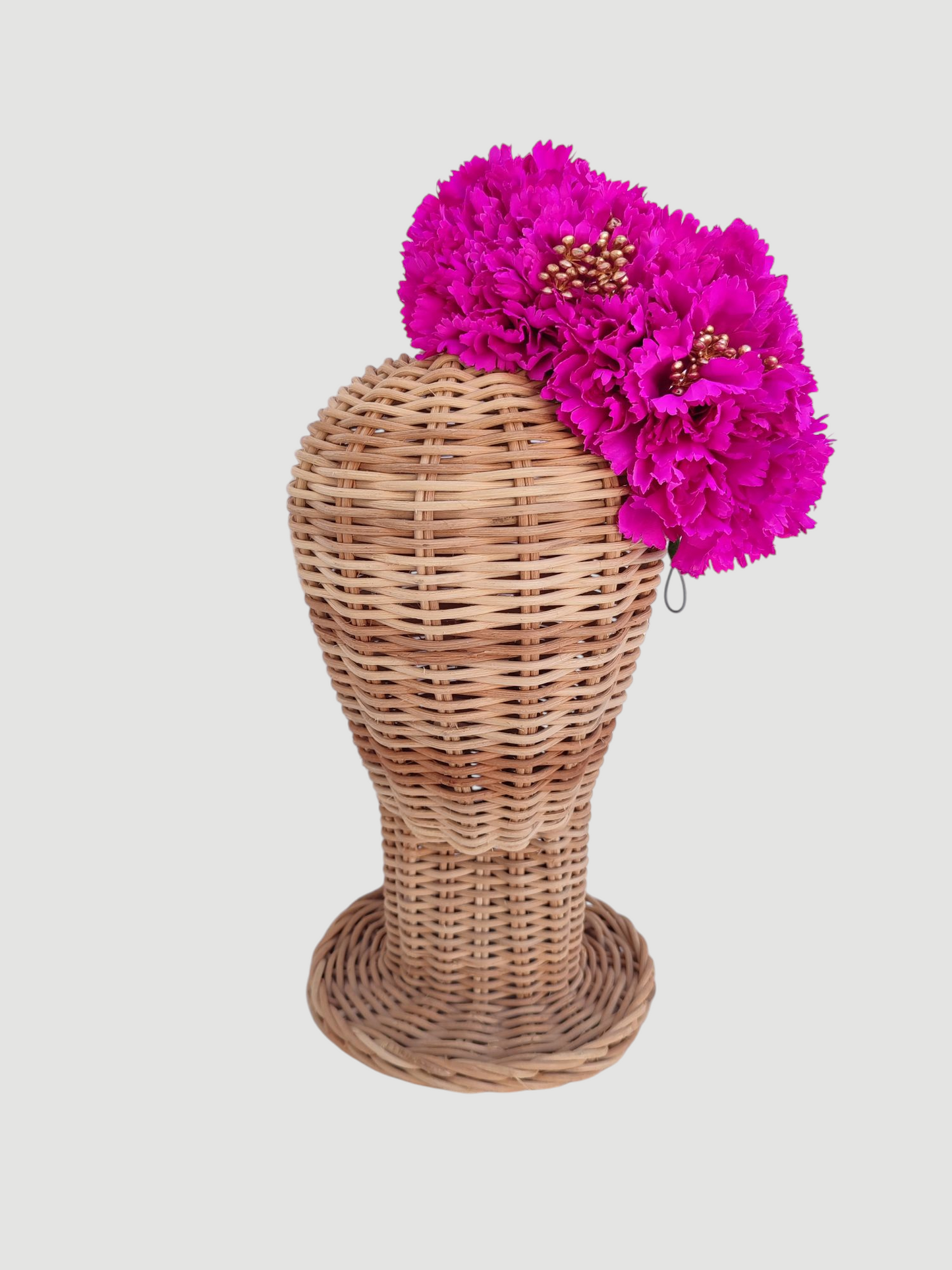Corona maxi claveles fucsia