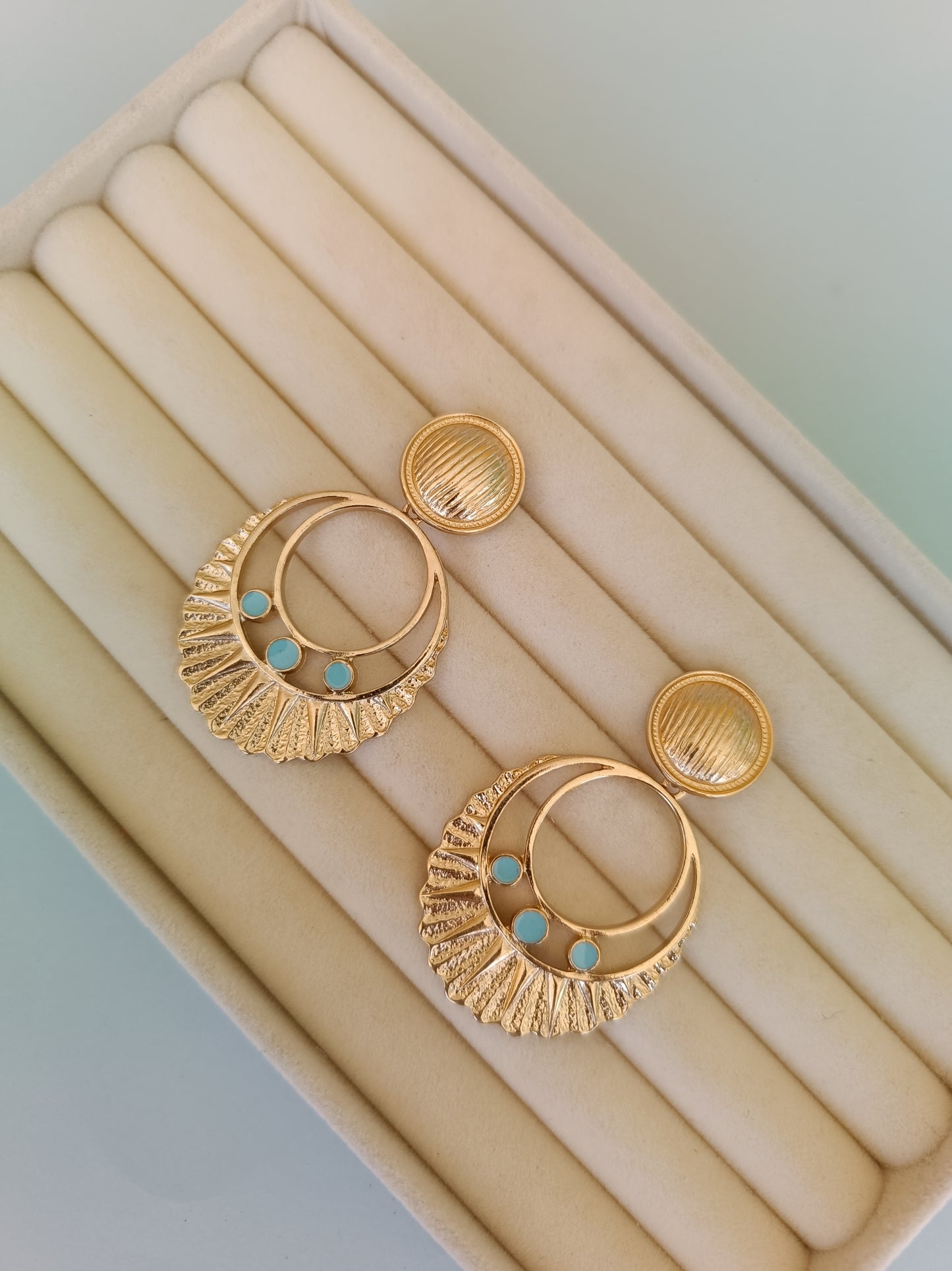 Pendientes "Tormes" azul