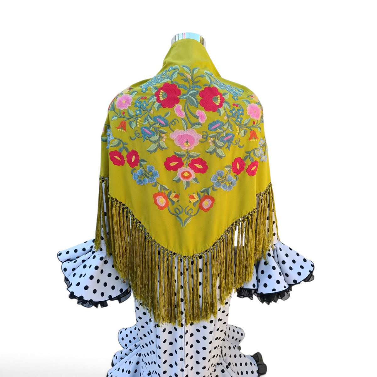 Mantón de flamenca lima