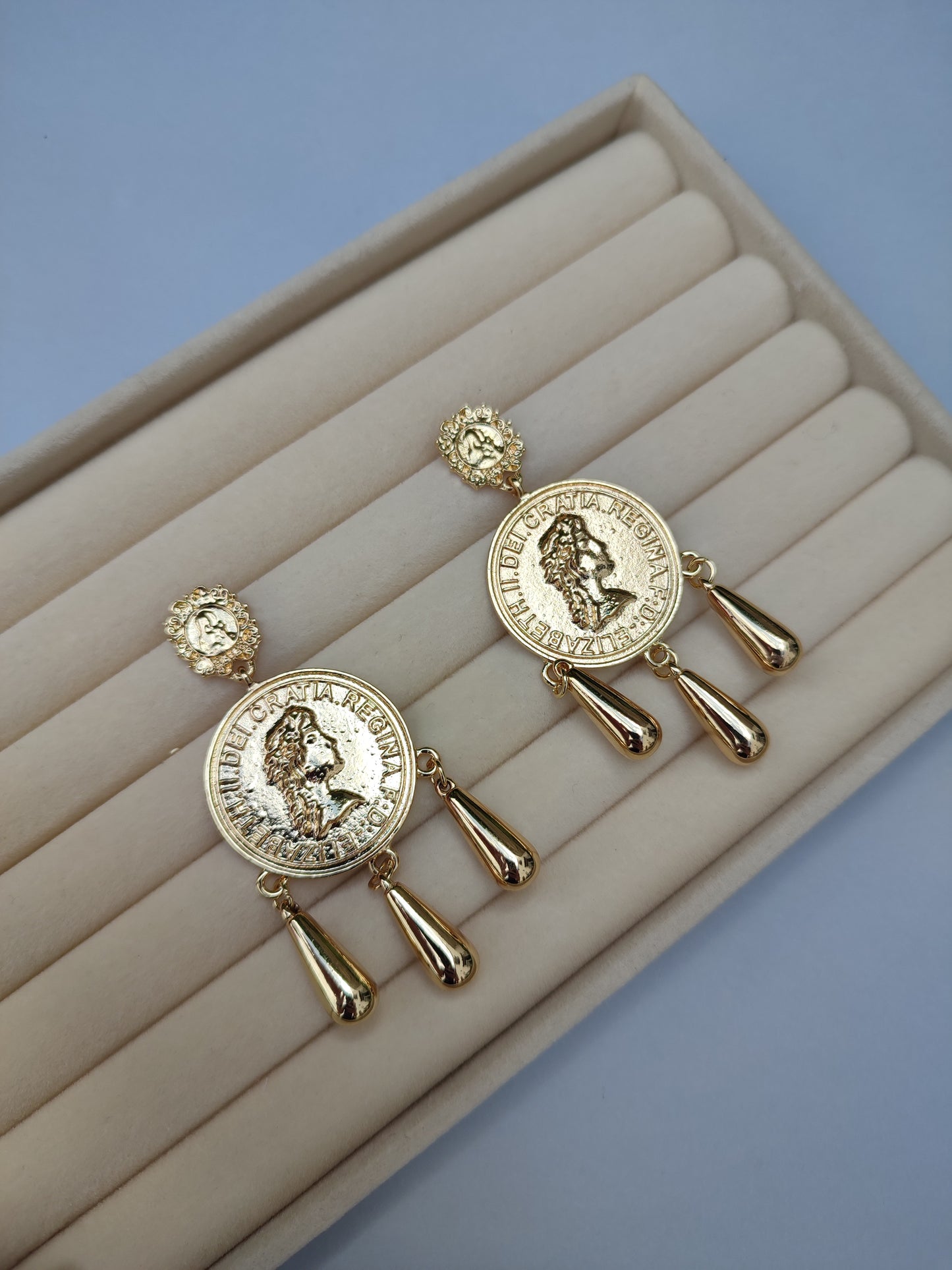Pendientes "Guadalquivir" dorados