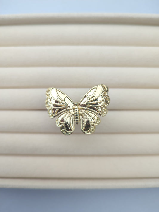 Anillo mariposa silvestre dorado