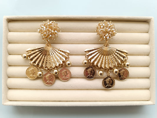 Pendientes "Navia" beige