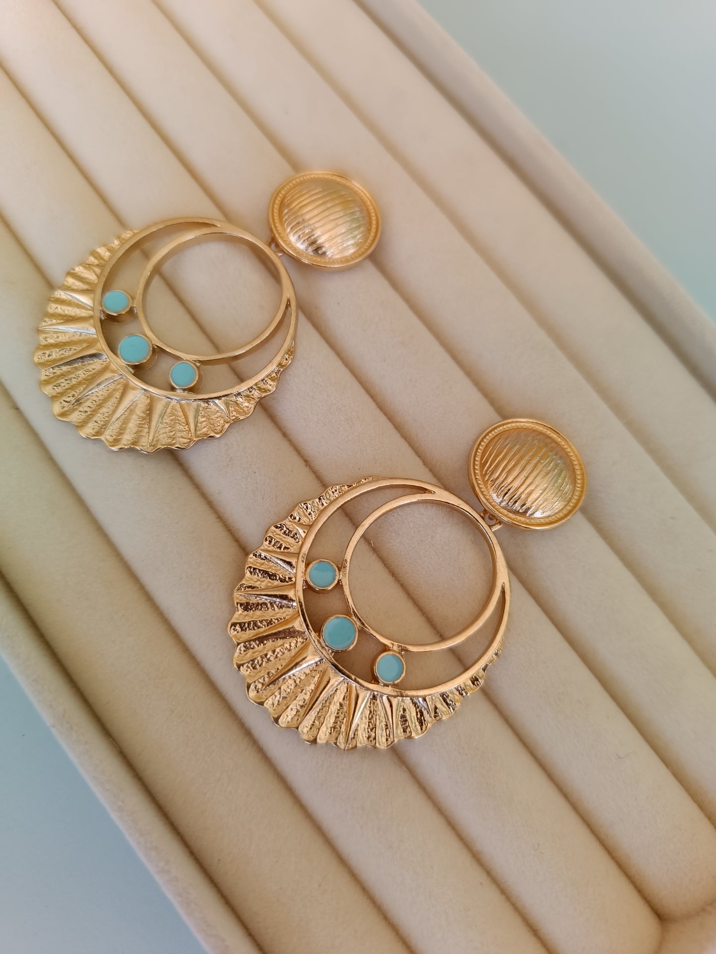 Pendientes "Tormes" azul