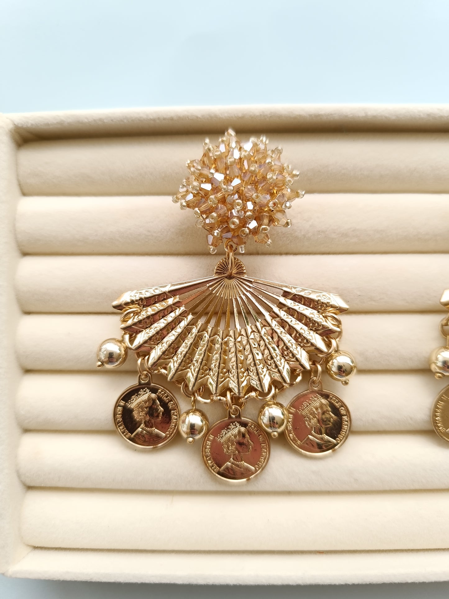 Pendientes "Navia" beige