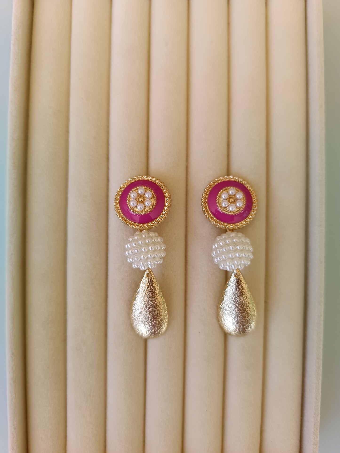 Pendientes "Esla" rosa fucsia