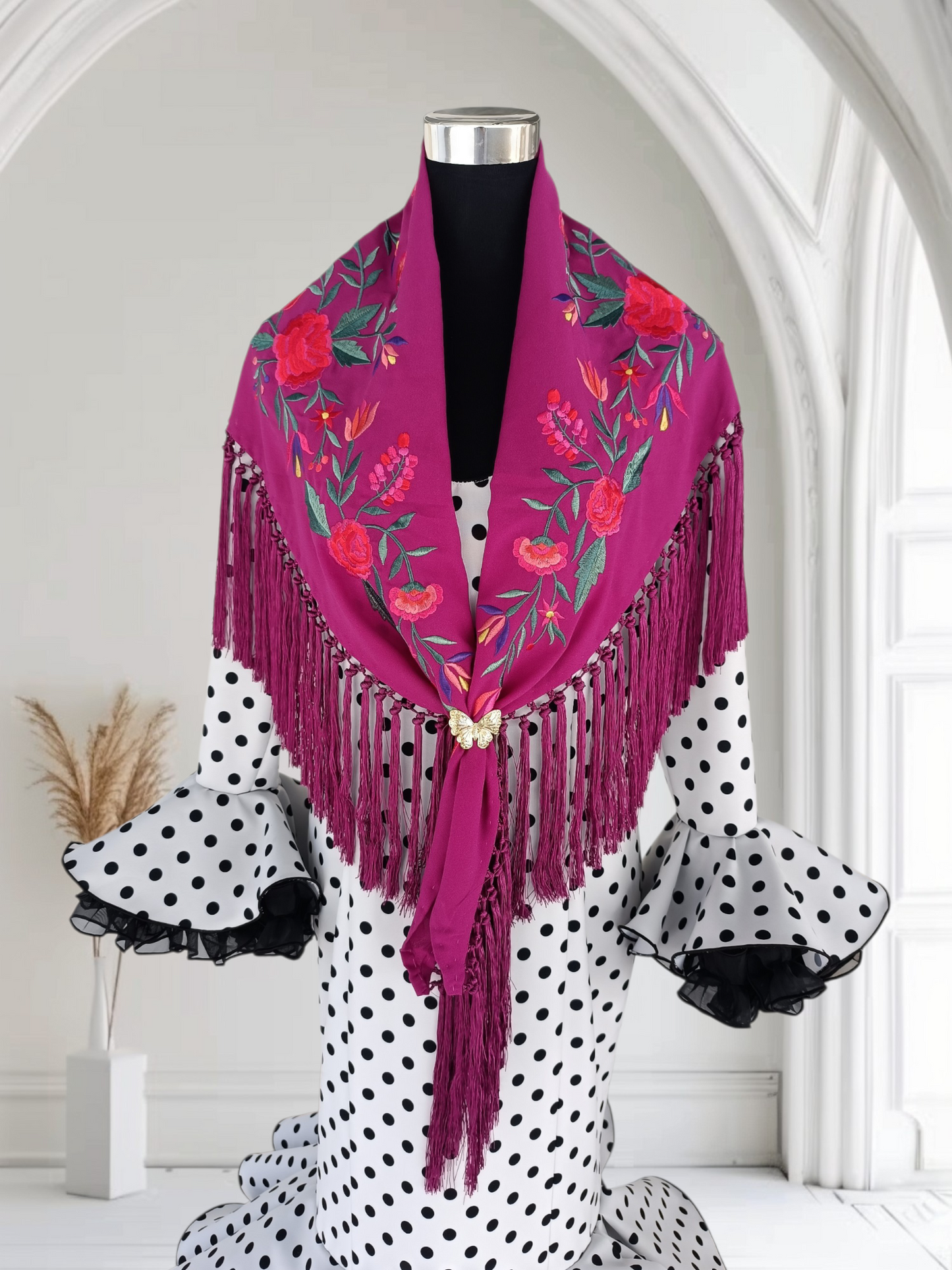 Mantón "Praga" buganvilla