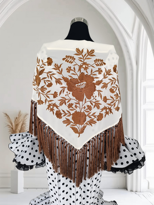 Mantón "Praga" beige