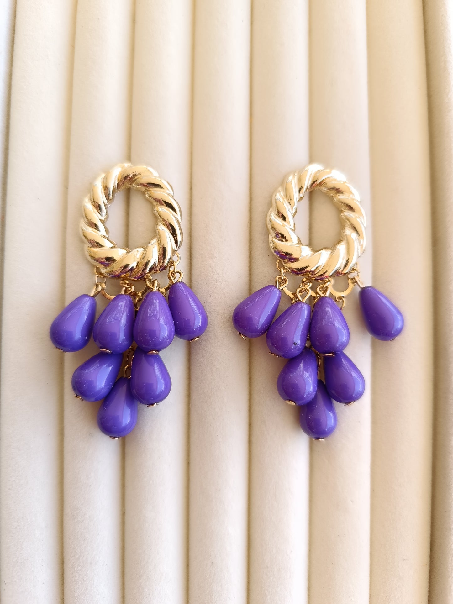 Pendientes "Almanzora" morados