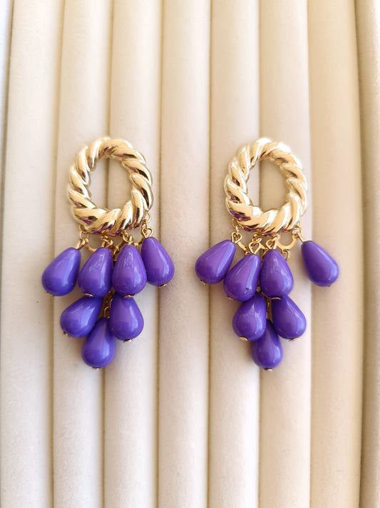 Pendientes "Almanzora" morados
