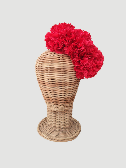 Corona maxi claveles rojo