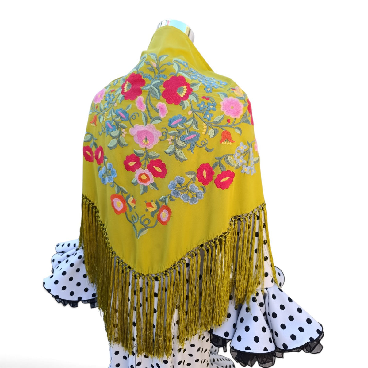 Mantón de flamenca lima