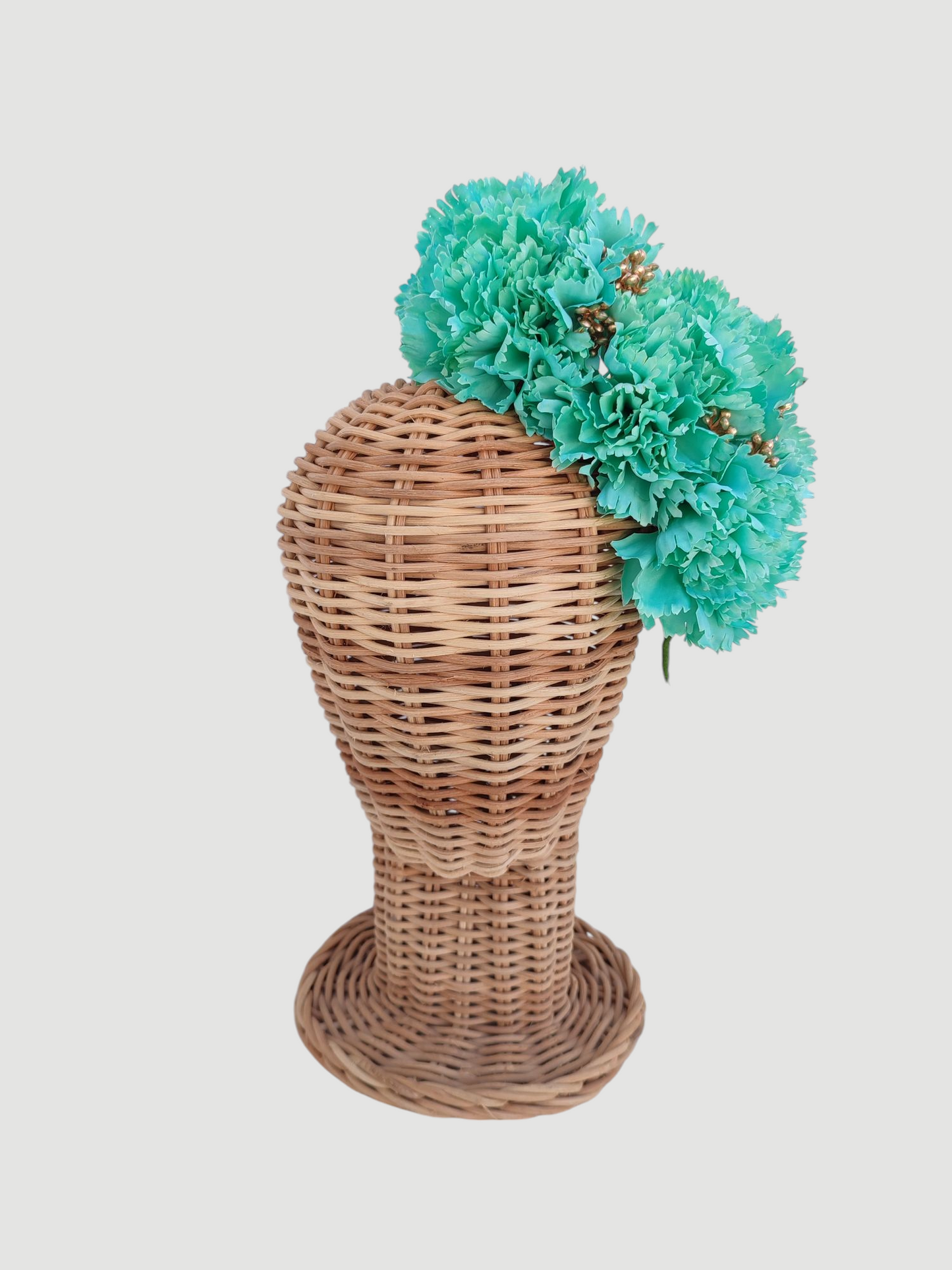 Corona maxi claveles menta