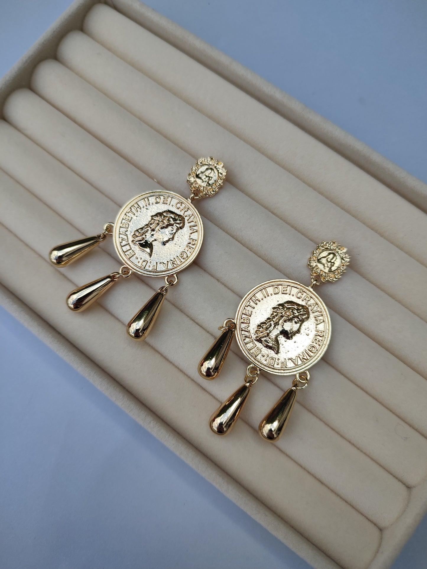 Pendientes "Guadalquivir" dorados