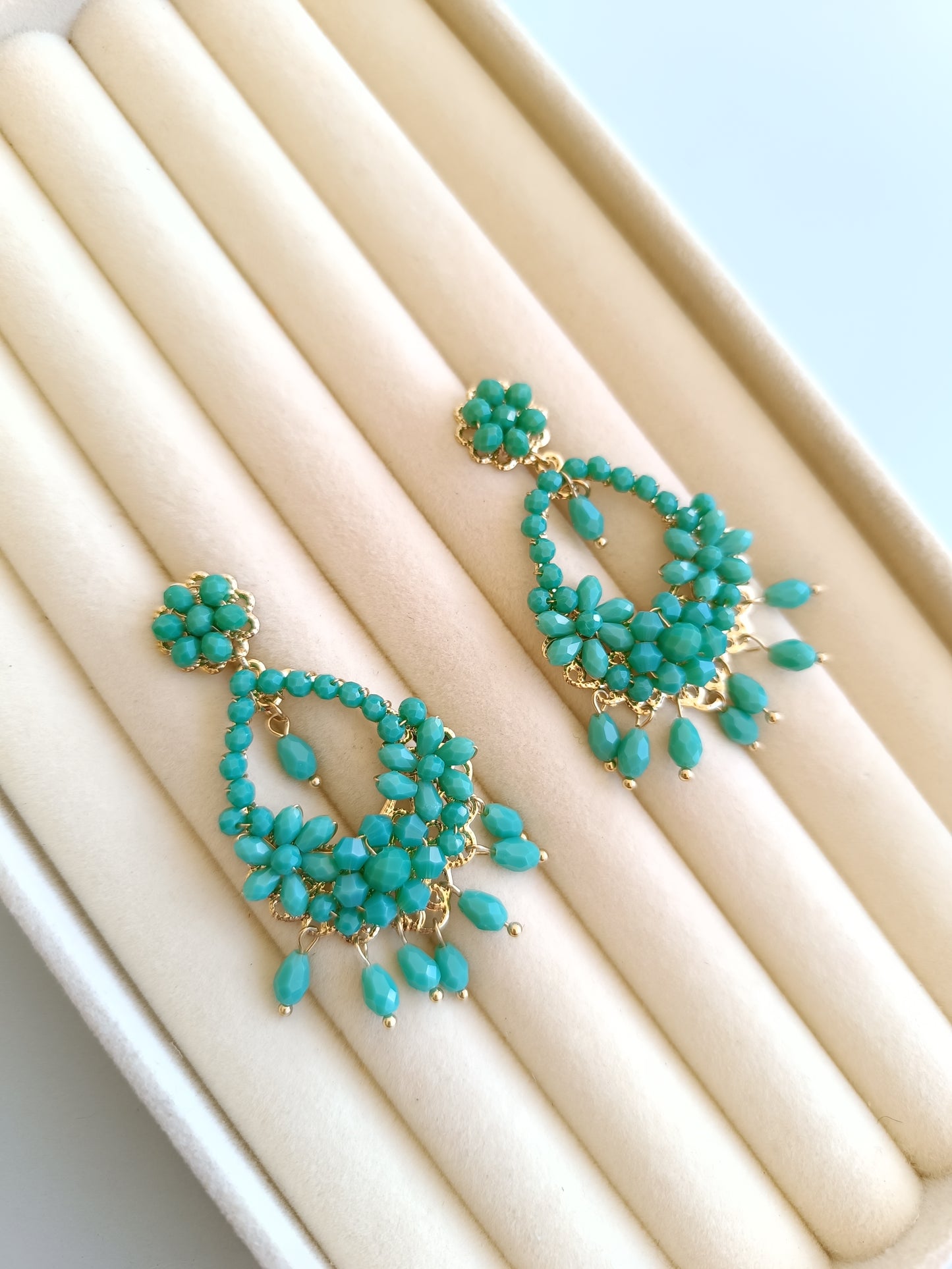 Pendientes "Jarama" aguamarina
