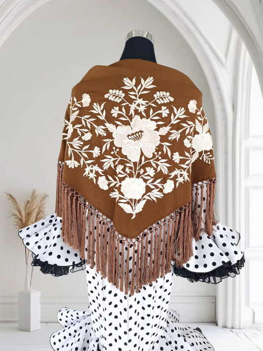 Mantón "Praga" marrón