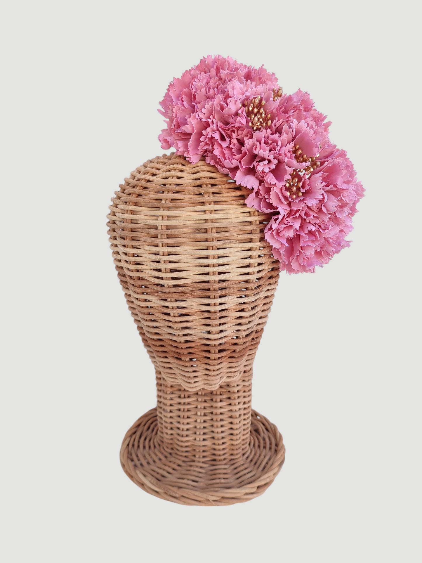 Corona maxi claveles rosa