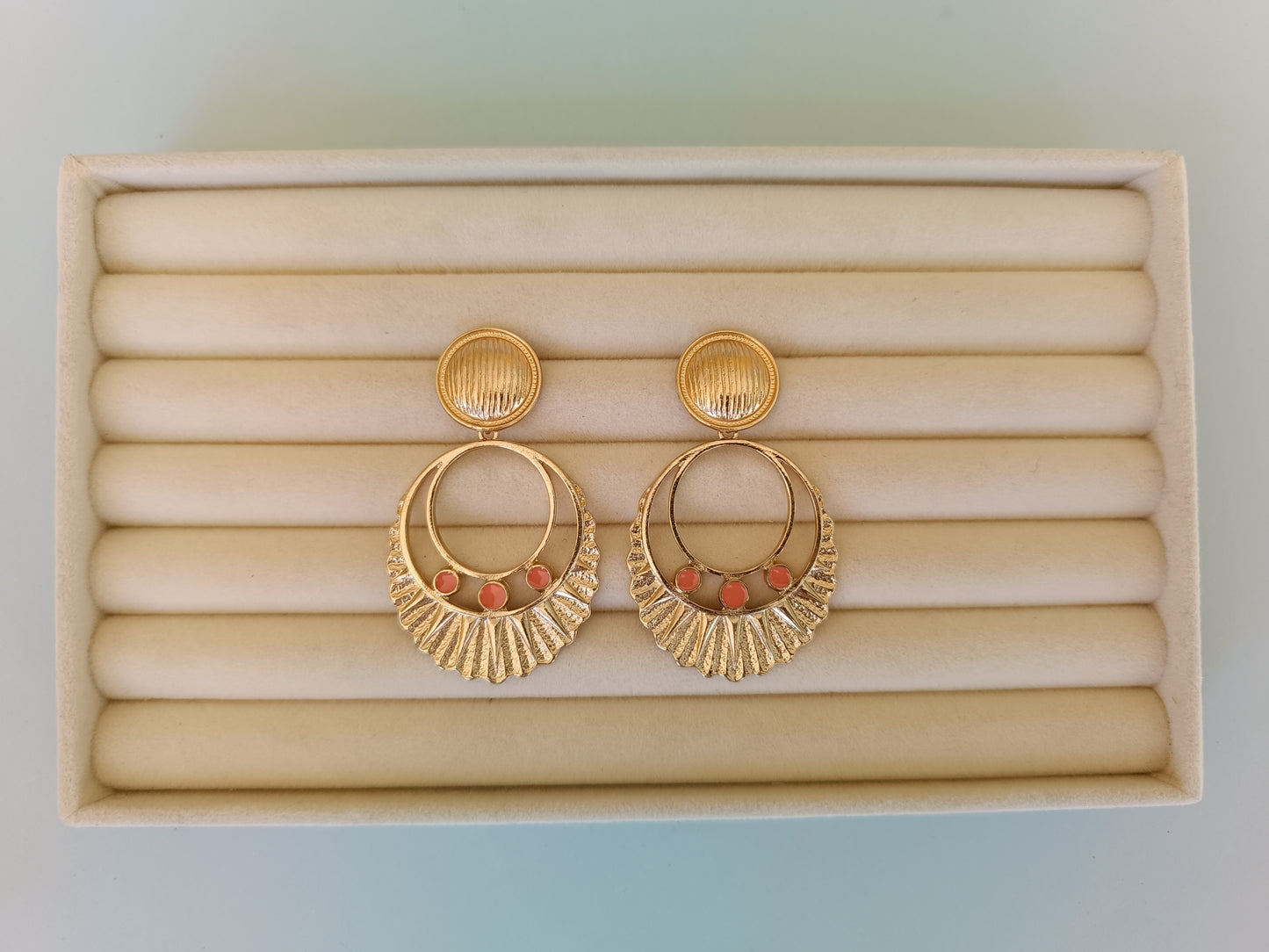 Pendientes "Tormes" naranjas