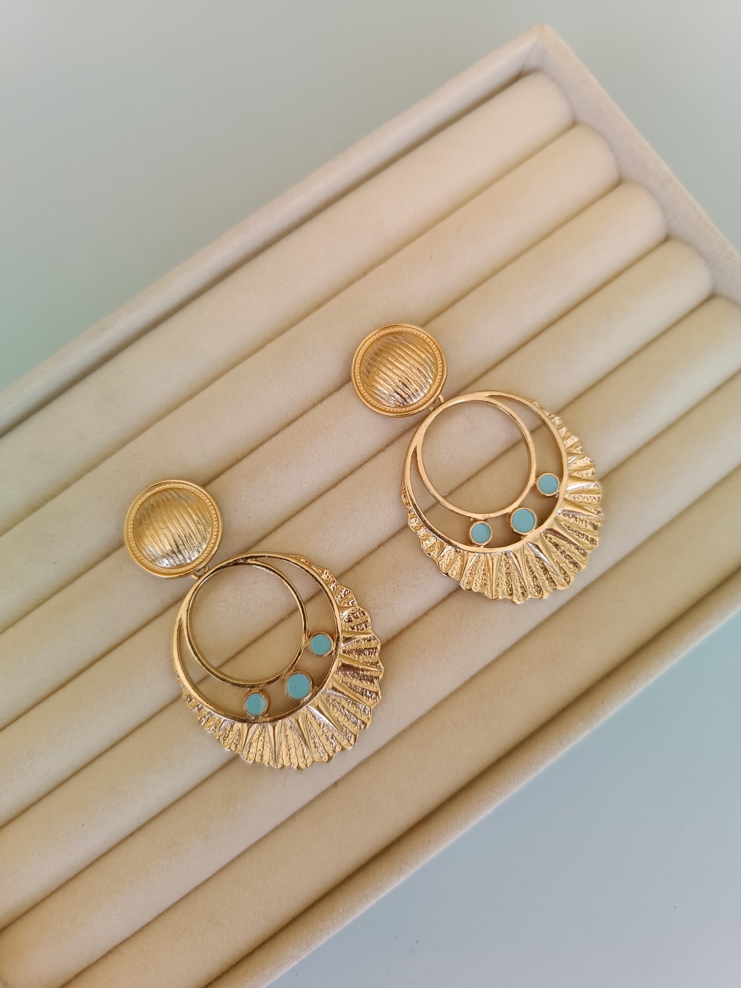 Pendientes "Tormes" azul