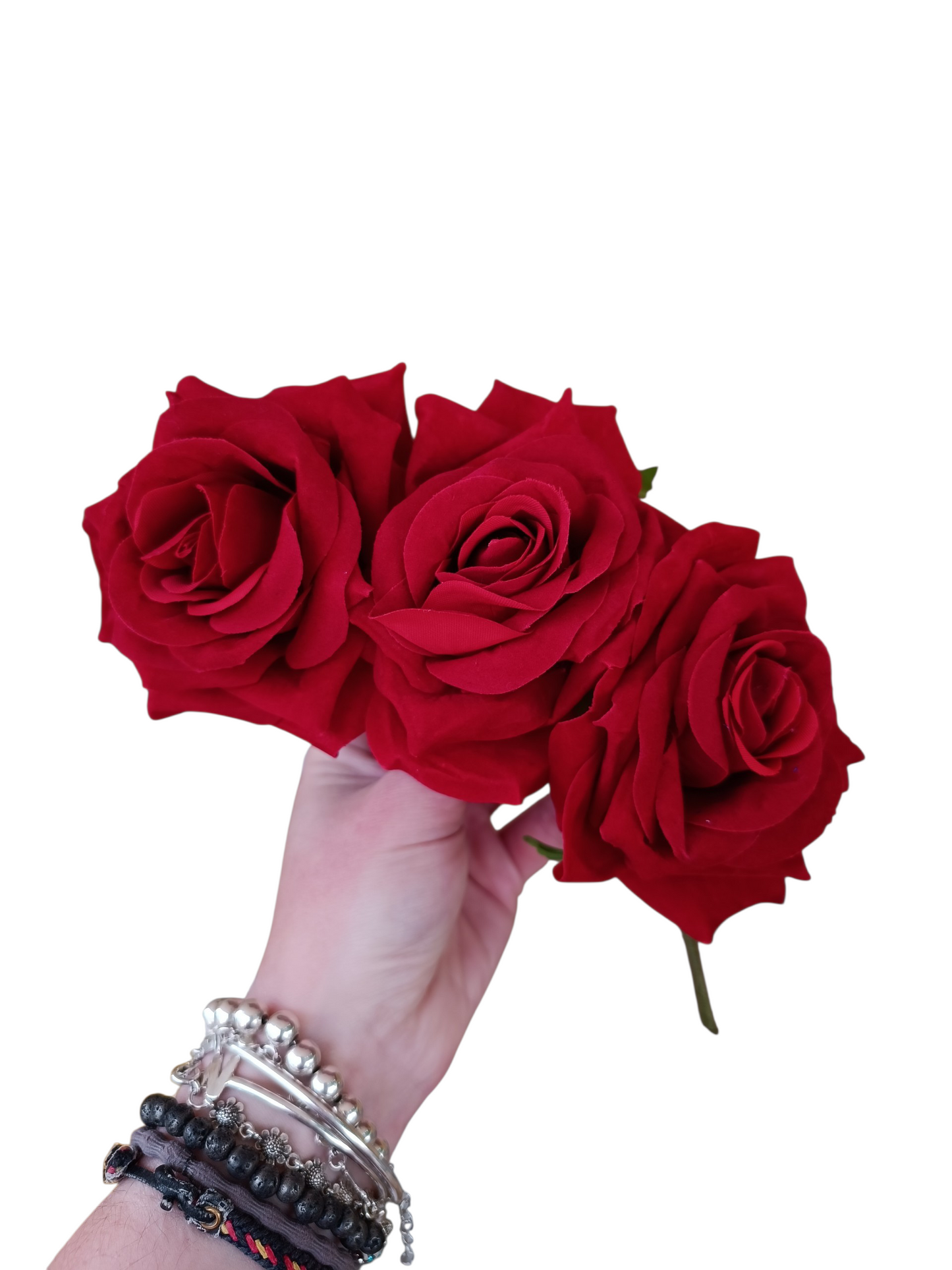 Corona de rosas rojas