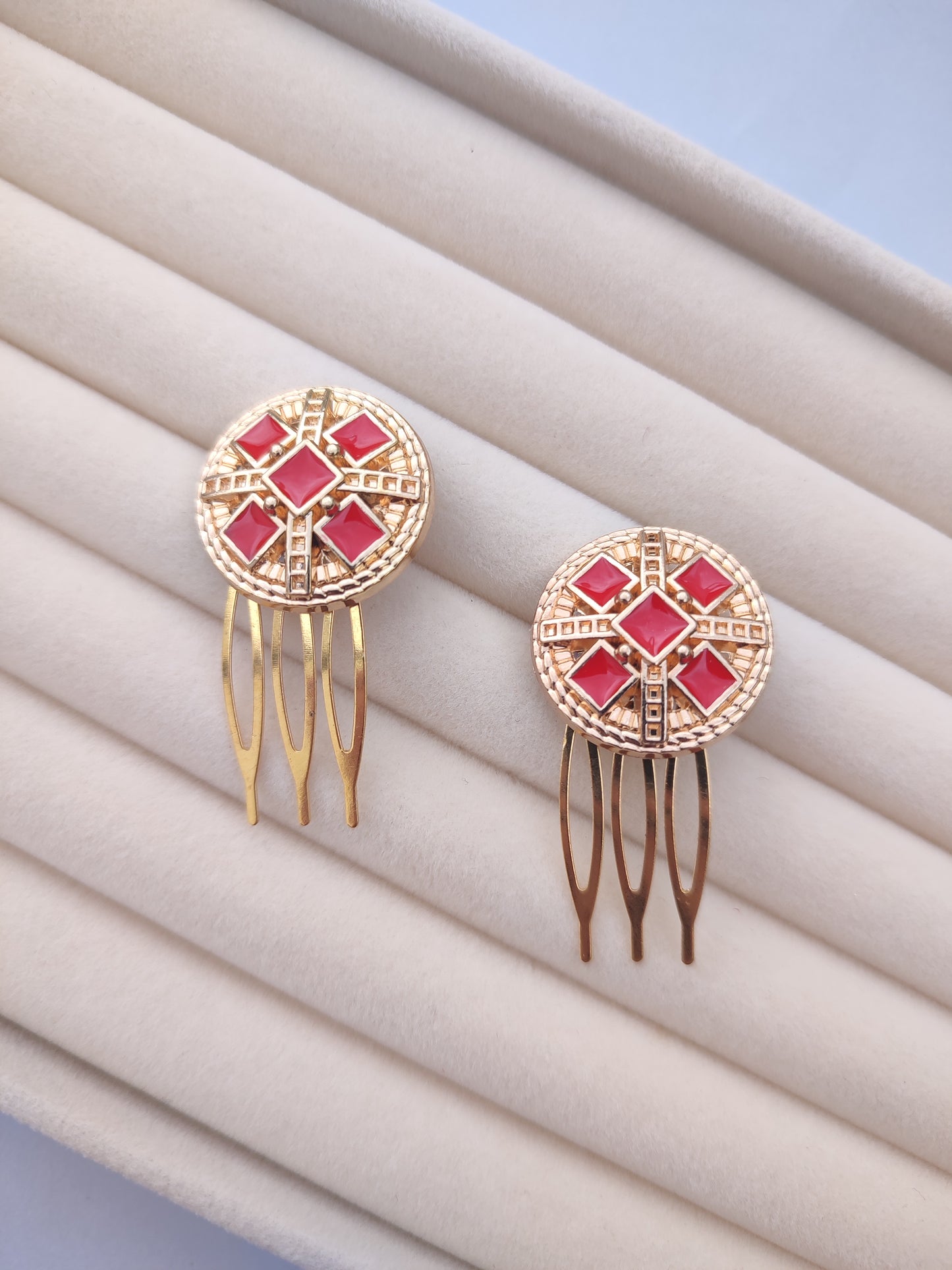 Pack 2 peinecillos moneda roja