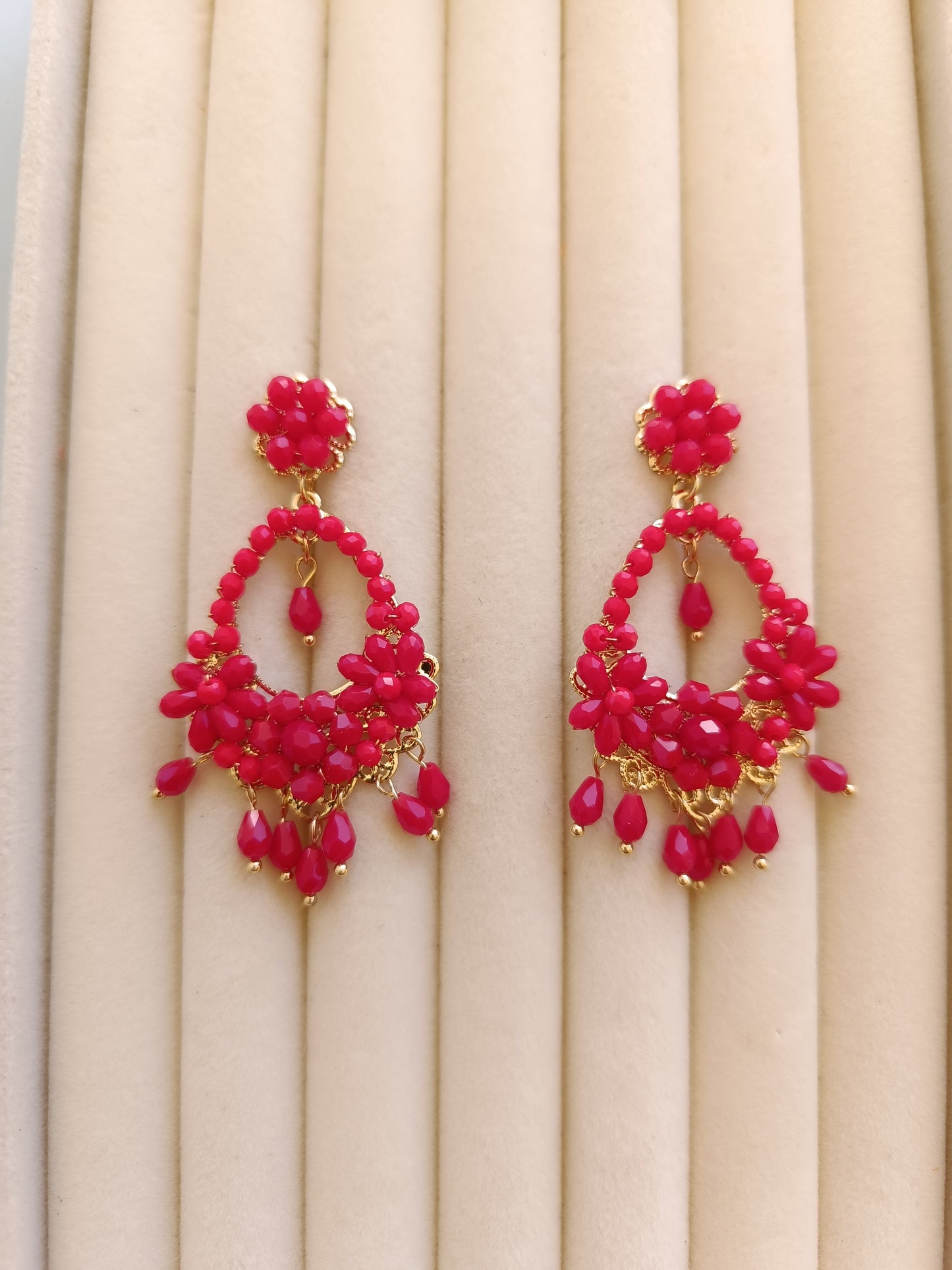 Pendientes "Jarama" rojo