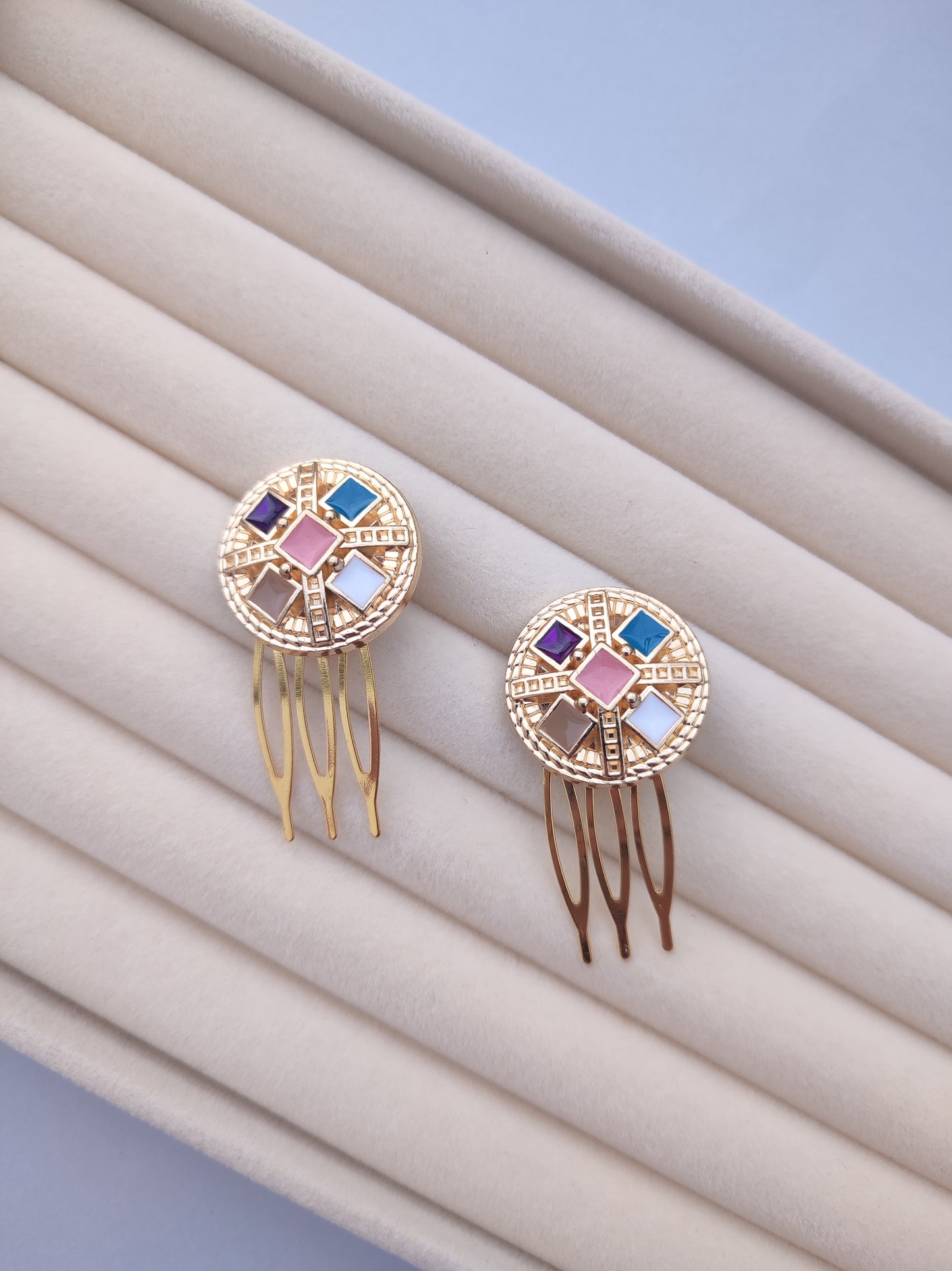 Pack 2 peinecillos moneda multicolor