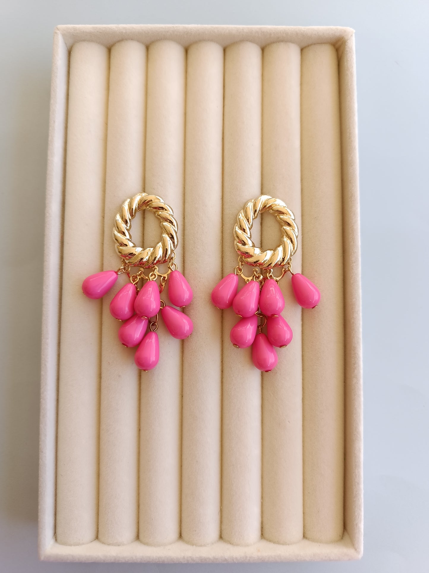 Pendientes "Almanzora" rosa chicle