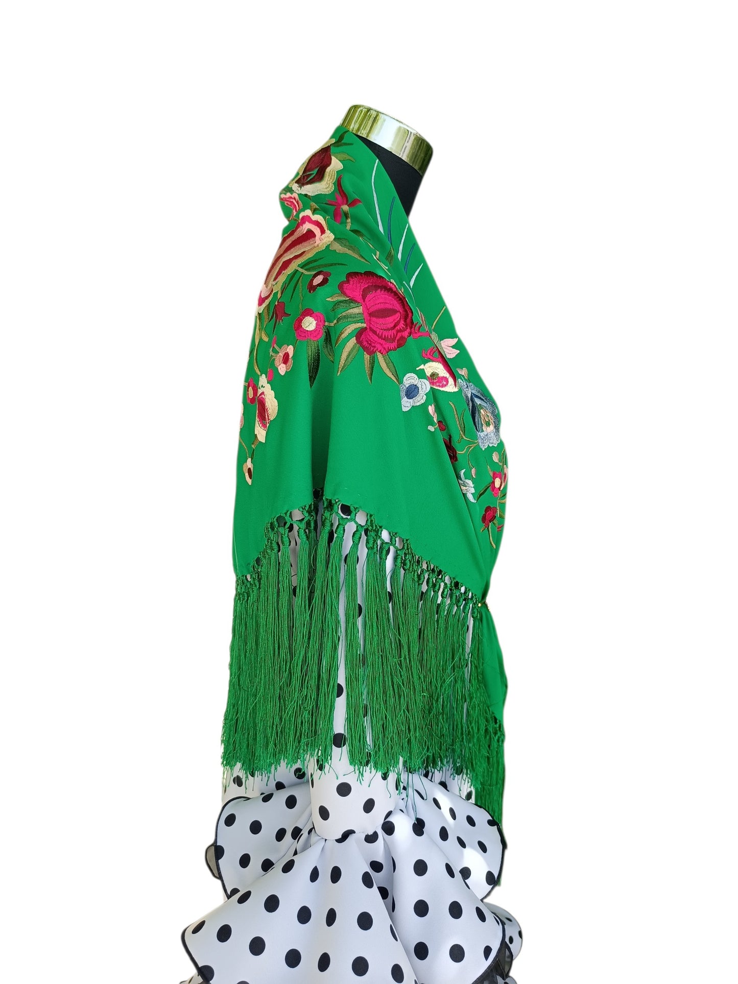 Mantoncillo "pájaros" verde