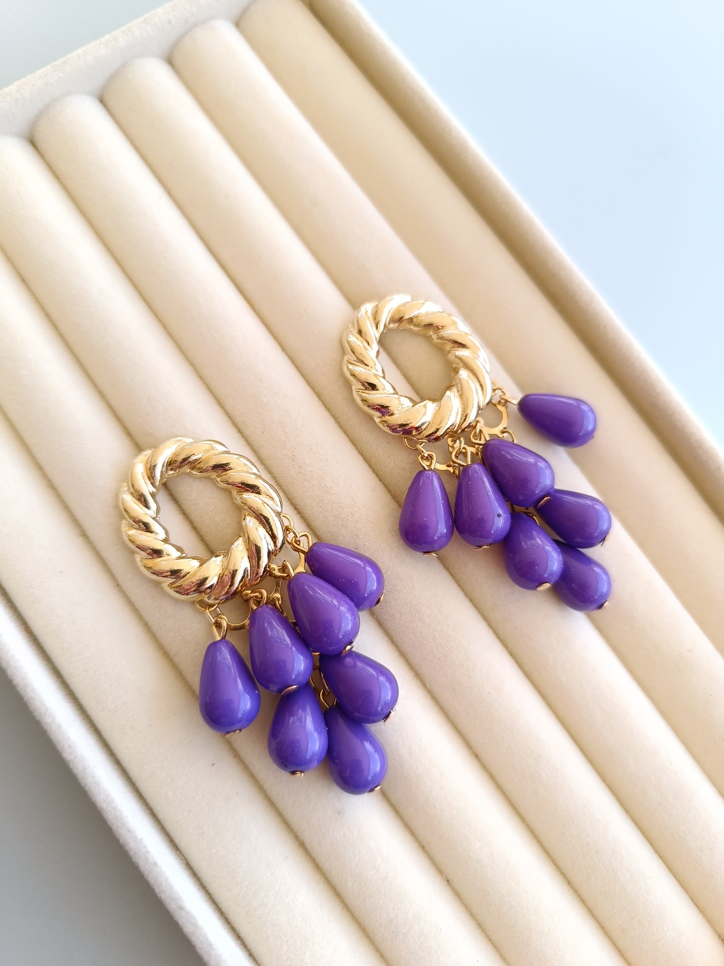 Pendientes "Almanzora" morados