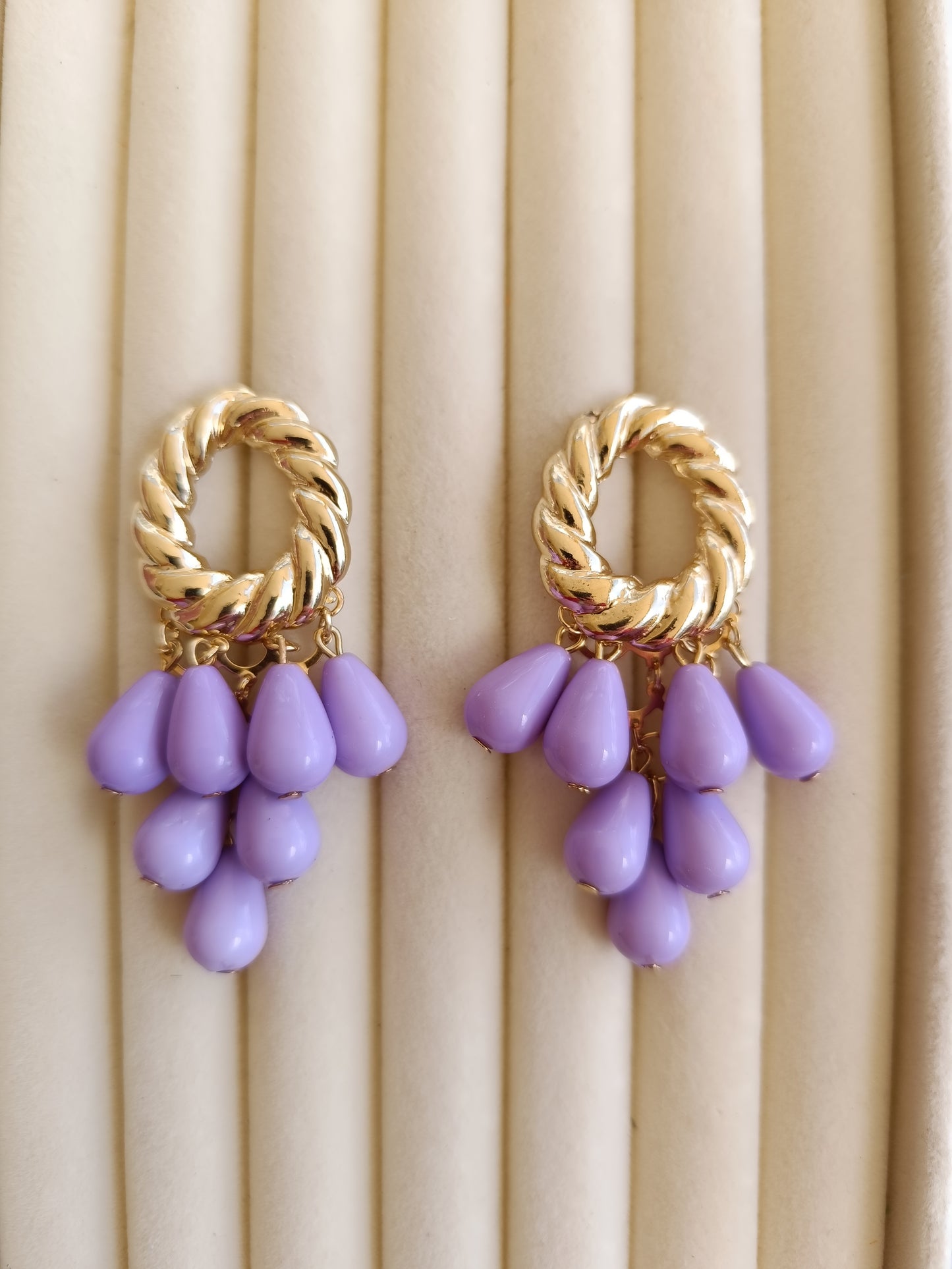 Pendientes "Almanzora" malva