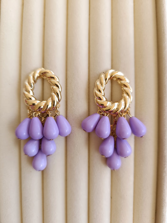 Pendientes "Almanzora" malva
