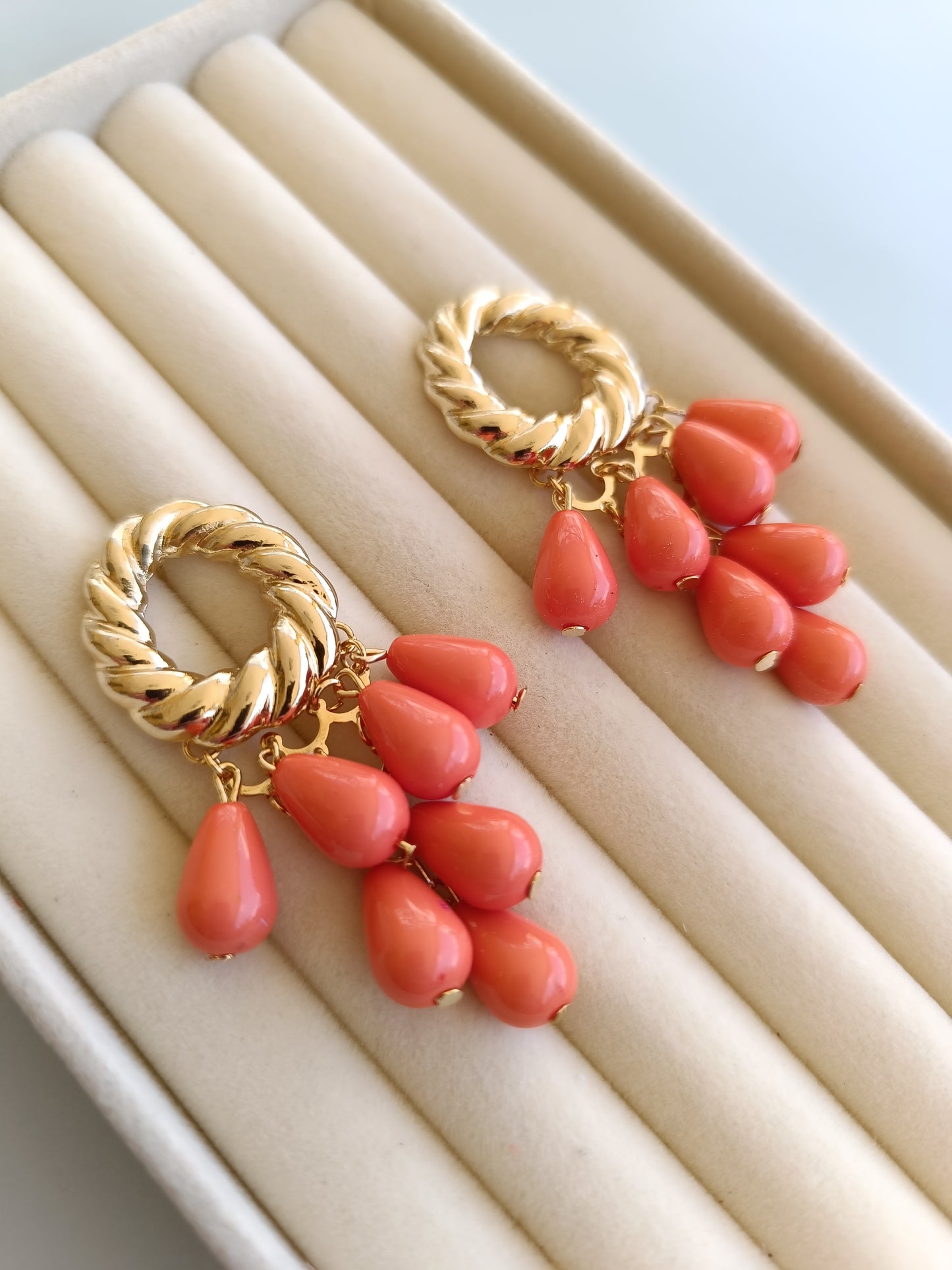 Pendientes "Almanzora" mandarina